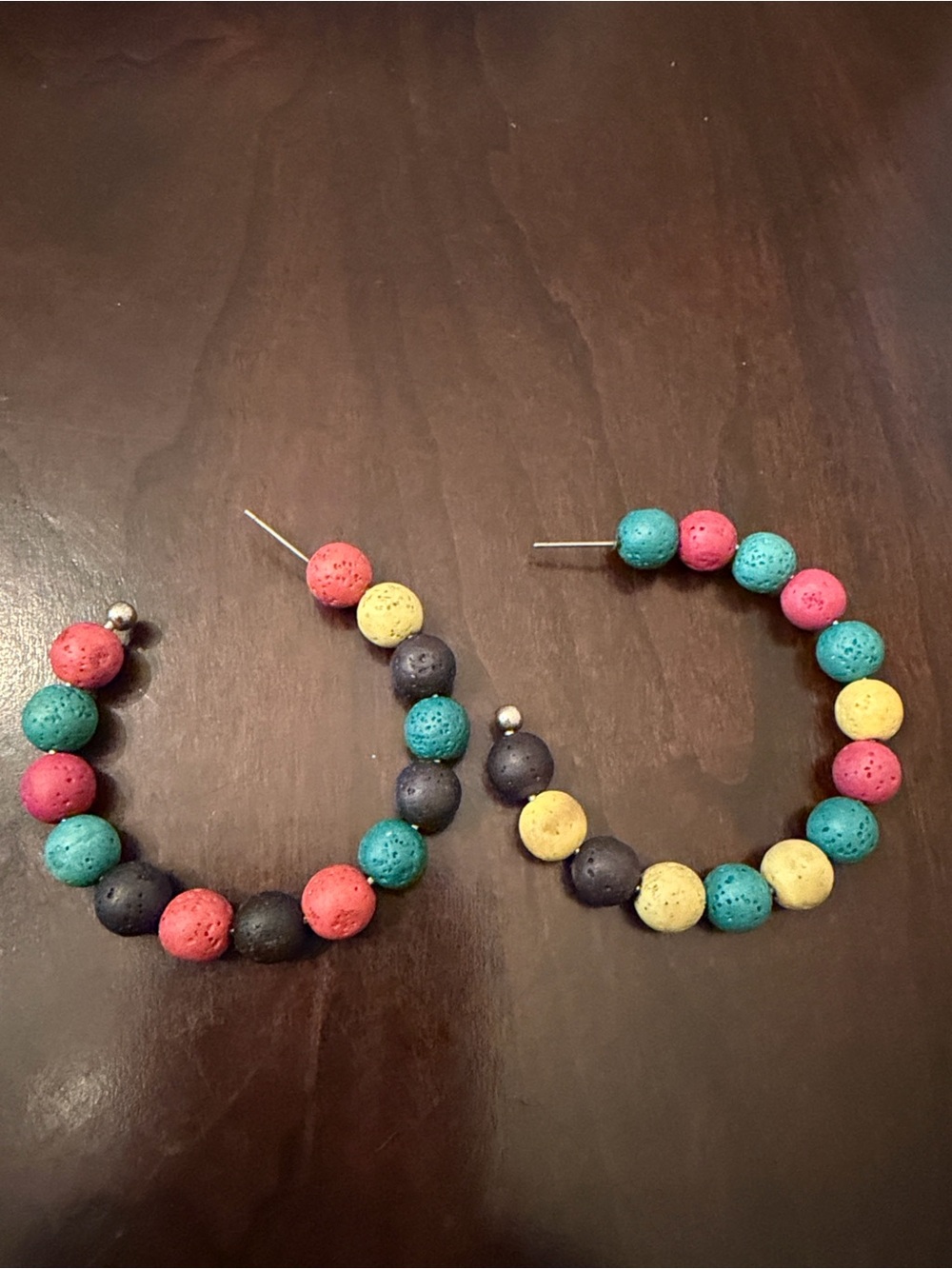 Sassy Jones Multicolor Beaded Hoop Earrings